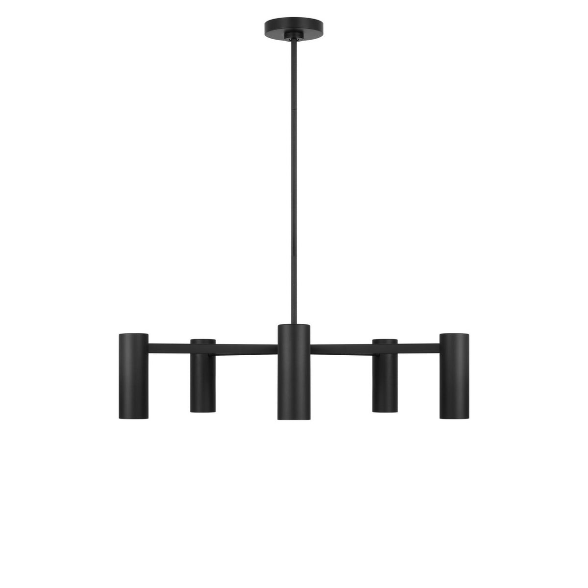Generation Lighting - GLC2055MBKE - Five Light Chandelier - Zentro - Midnight Black