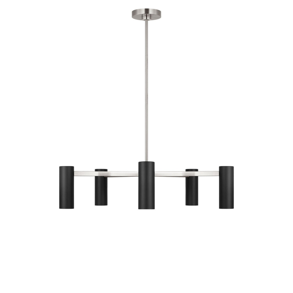Generation Lighting - GLC2055BNE - Five Light Chandelier - Zentro - Brushed Nickel