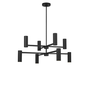 Generation Lighting - GLC2068MBK - Eight Light Chandelier - Zentro - Midnight Black