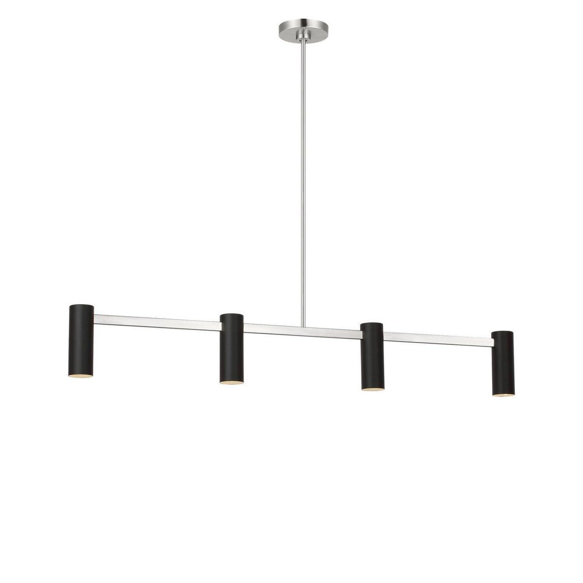 Generation Lighting - GLC2074BN - Four Light Linear Chandelier - Zentro - Brushed Nickel