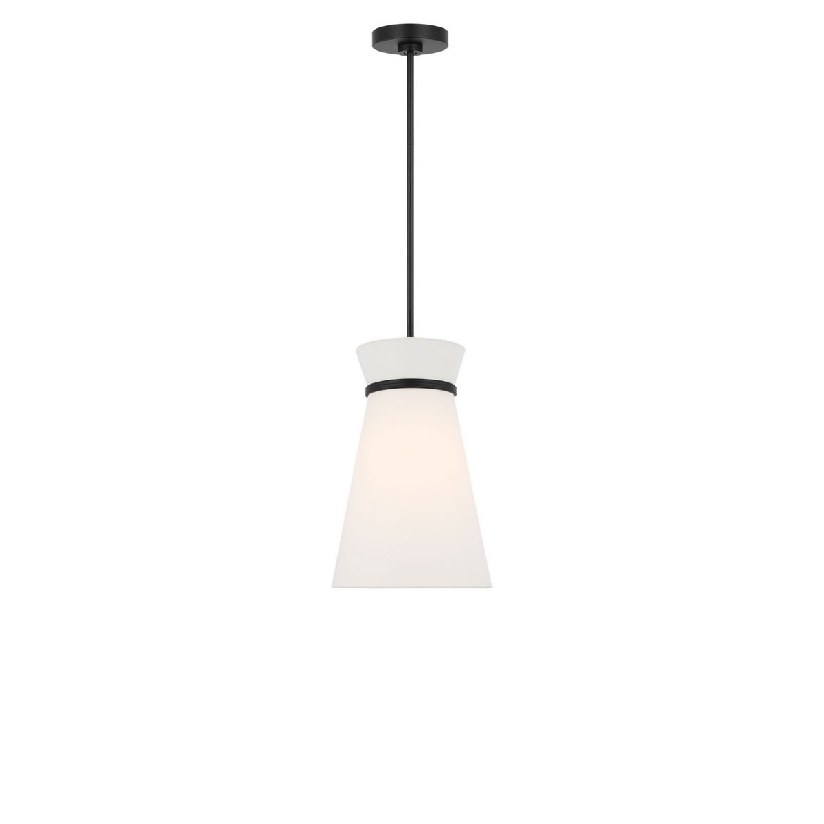 Generation Lighting - GLP1751MBKE - One Light Pendant - Fynn - Midnight Black