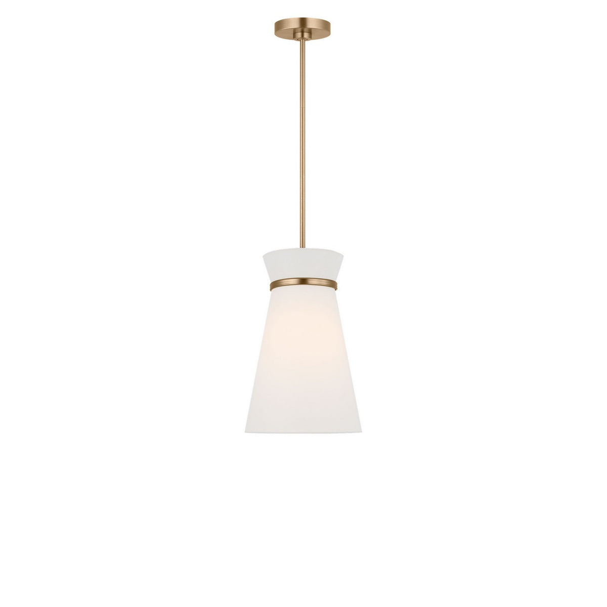 Generation Lighting - GLP1751SB - One Light Pendant - Fynn - Satin Brass