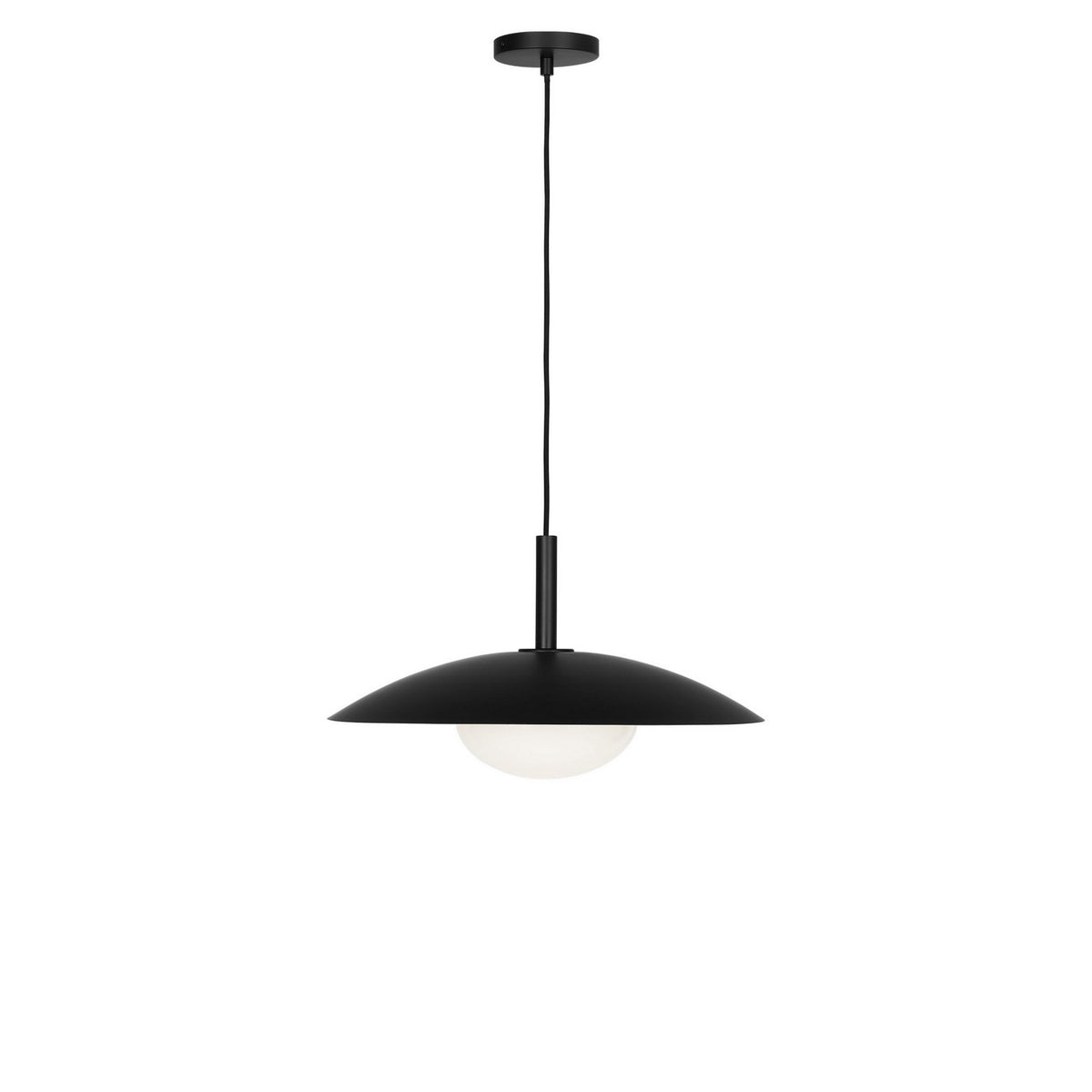 Generation Lighting - GLP2041MBK - One Light Pendant - Mont - Midnight Black