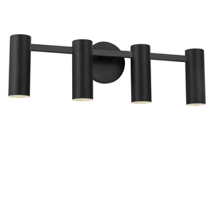 Generation Lighting - GLV2084MBKE - Four Light Vanity - Zentro - Midnight Black
