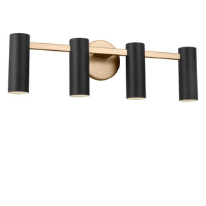 Generation Lighting - GLV2084SB - Four Light Vanity - Zentro - Satin Brass
