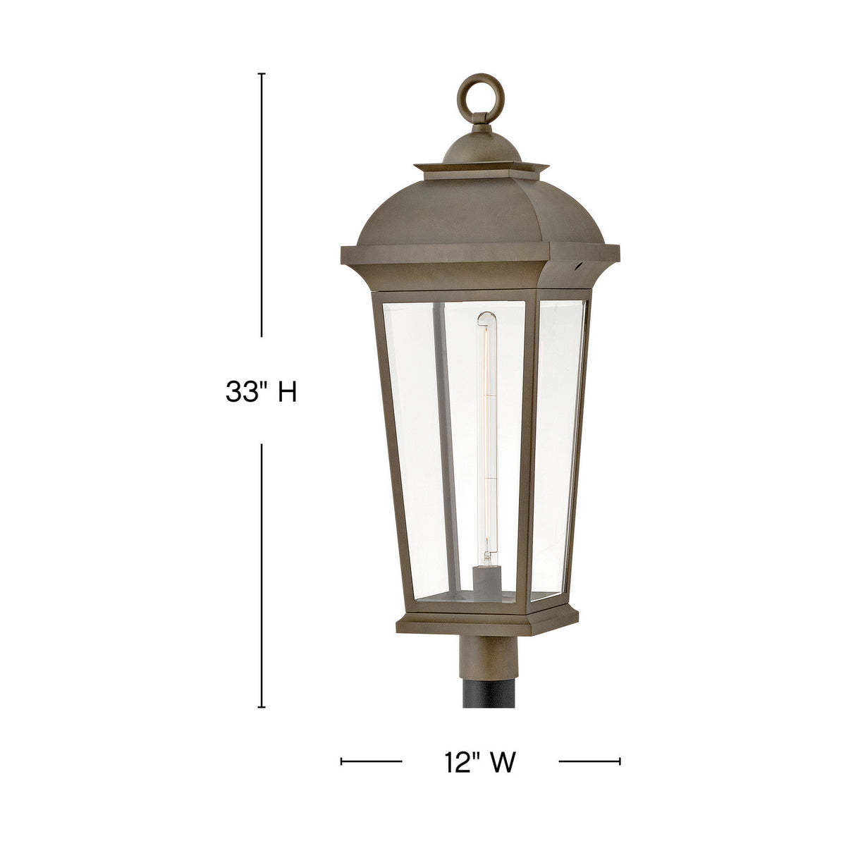 Hinkley - 19691BLB - LED Post Mount - Hawthorne - Blackened Brass