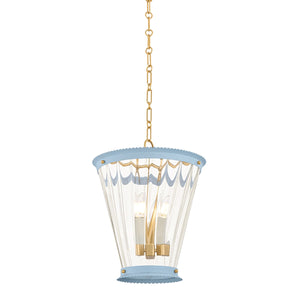 Mitzi - H1136703-AGB/SAO - Three Light Lantern - Lucretia - Aged Brass