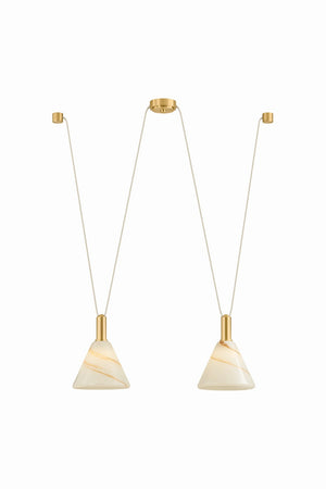 Mitzi - H1178902-AGB - Two Light Linear Pendant - Eileen - Aged Brass