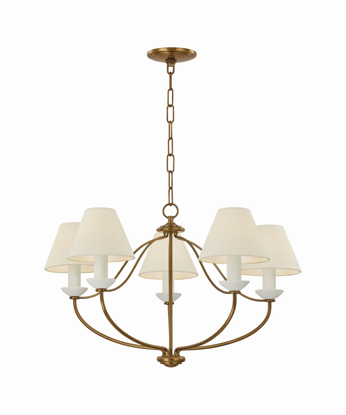 Mitzi - H1197805-PBR - Five Light Chandelier - Brinlea - Patina Brass