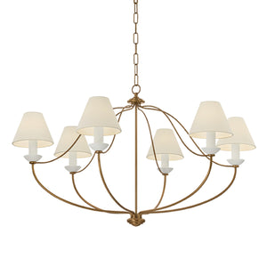 Mitzi - H1197806-PBR - Six Light Chandelier - Brinlea - Patina Brass