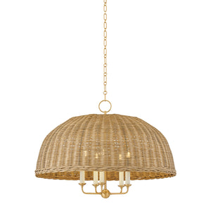Mitzi - H859805-AGB - Five Light Chandelier - Arwen - Aged Brass