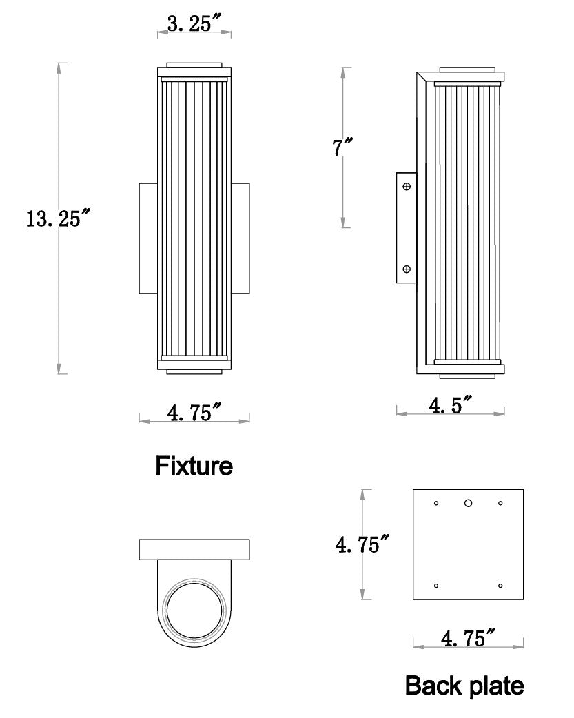 ET2 - E30481-BK - LED Outdoor Wall Sconce - Vetra - Black