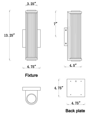 ET2 - E30481-BK - LED Outdoor Wall Sconce - Vetra - Black