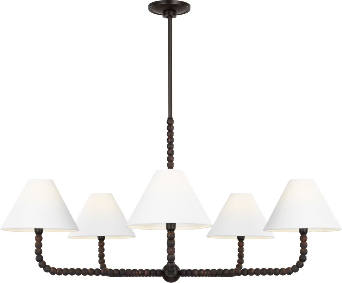 Visual Comfort Studio - SCCHCCH112AIBAWWL - Five Light Chandelier - Fiona - Aged Iron