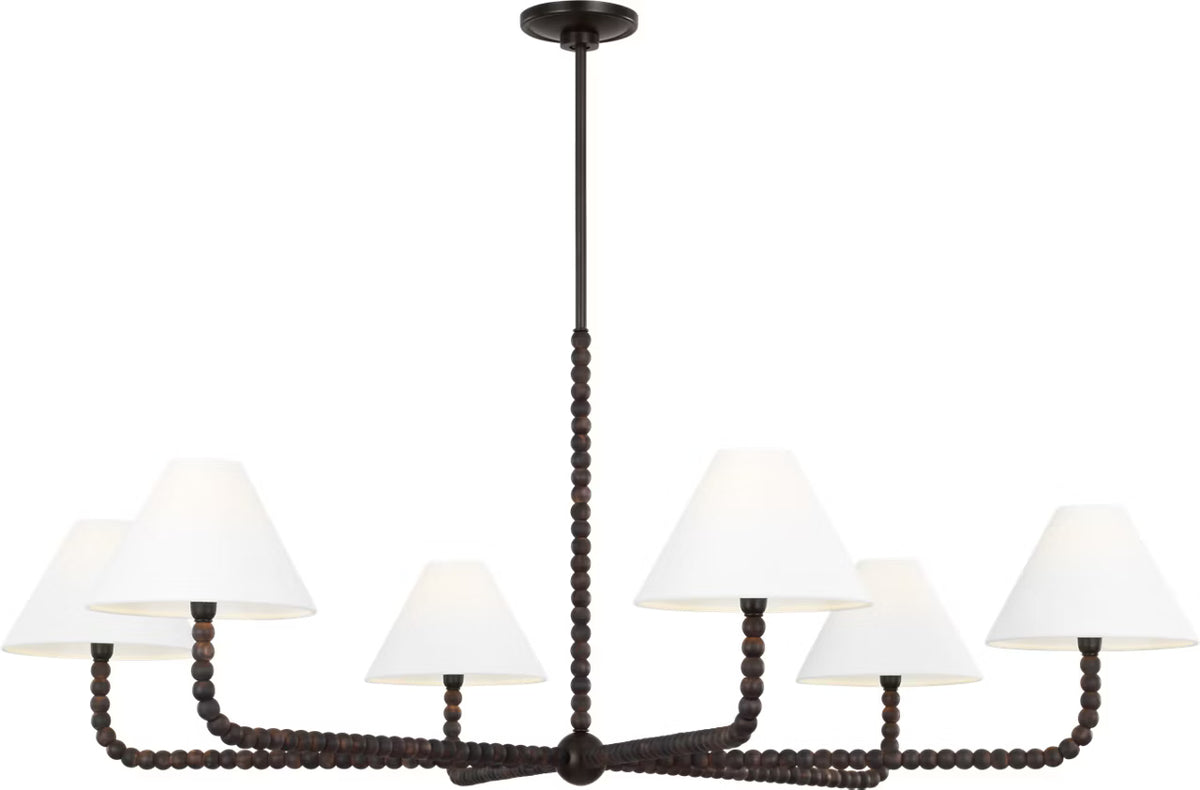 Visual Comfort Studio - SCCHCCH113AIBAWWL - Six Light Chandelier - Fiona - Aged Iron
