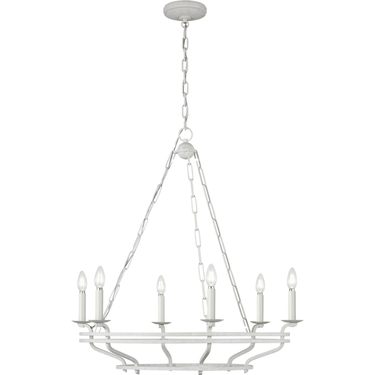 Visual Comfort Studio - SCCHCCH119APL - Six Light Chandelier - Brighton - Aged Pewter