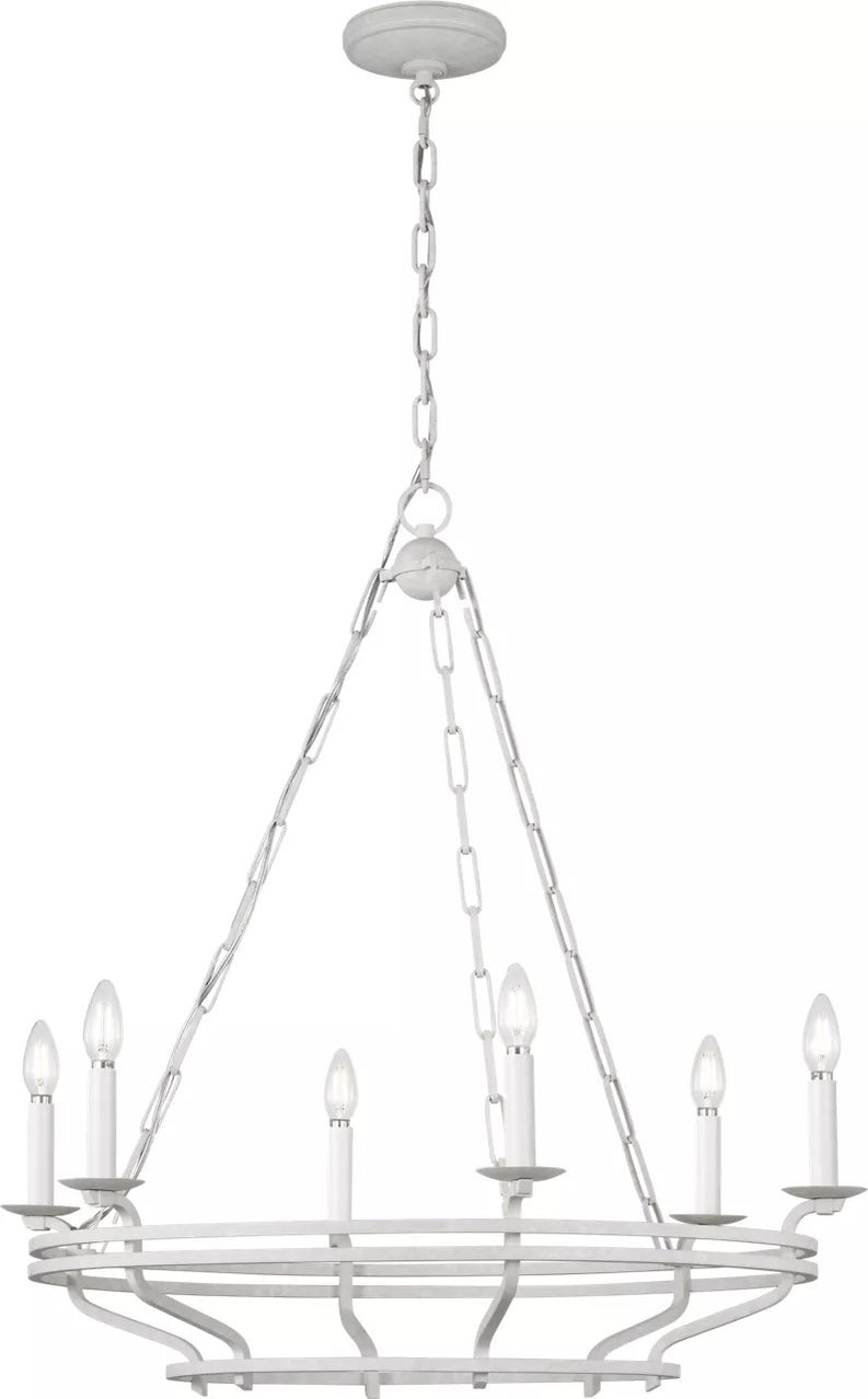 Visual Comfort Studio - SCCHCCH119APL - Six Light Chandelier - Brighton - Aged Pewter