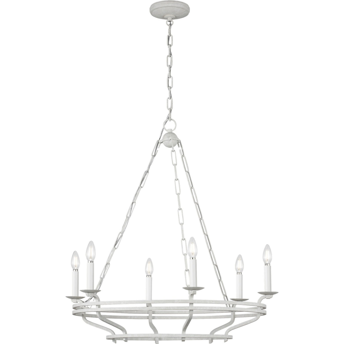 Visual Comfort Studio - SCCHCCH119APL - Six Light Chandelier - Brighton - Aged Pewter