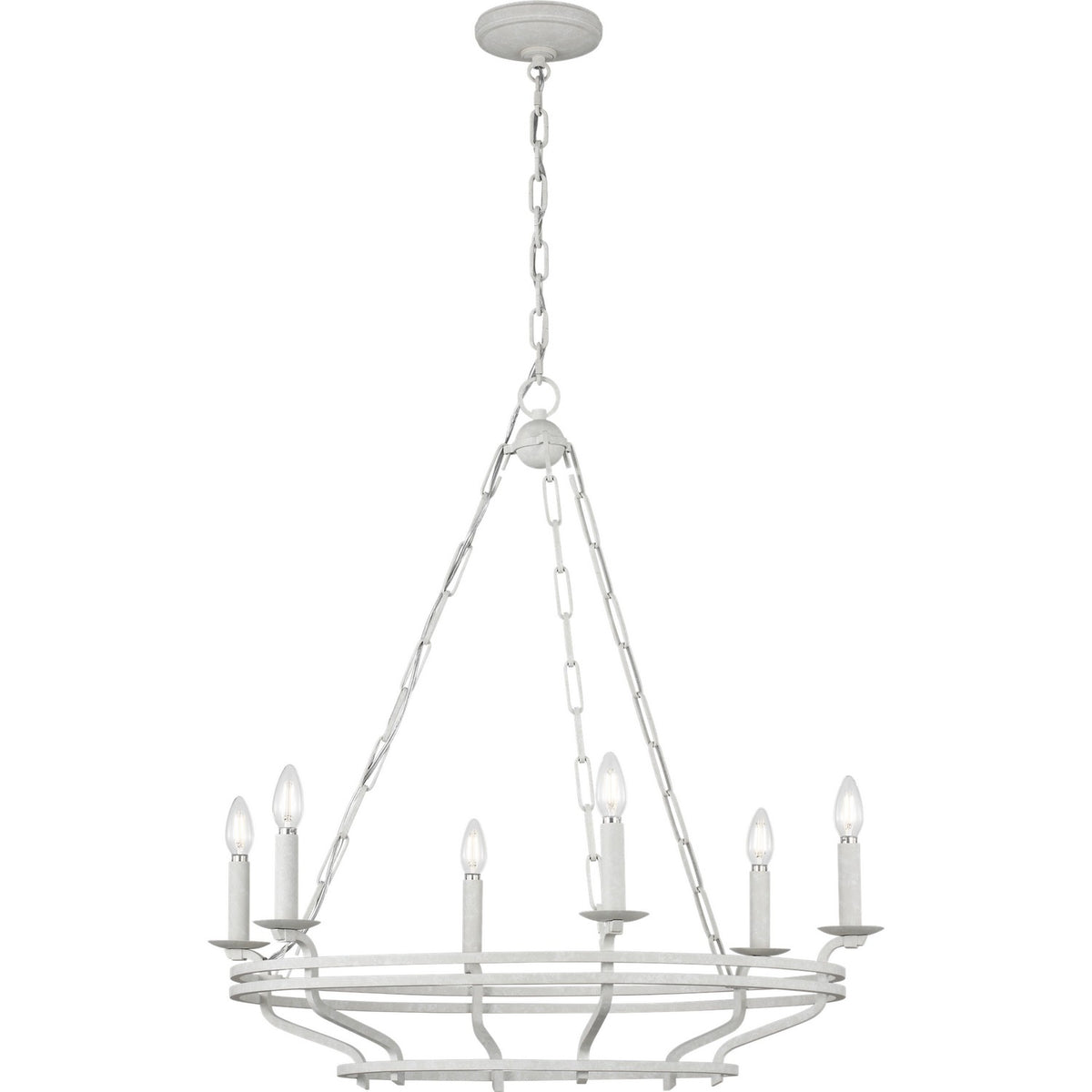 Visual Comfort Studio - SCCHCCH119APL - Six Light Chandelier - Brighton - Aged Pewter
