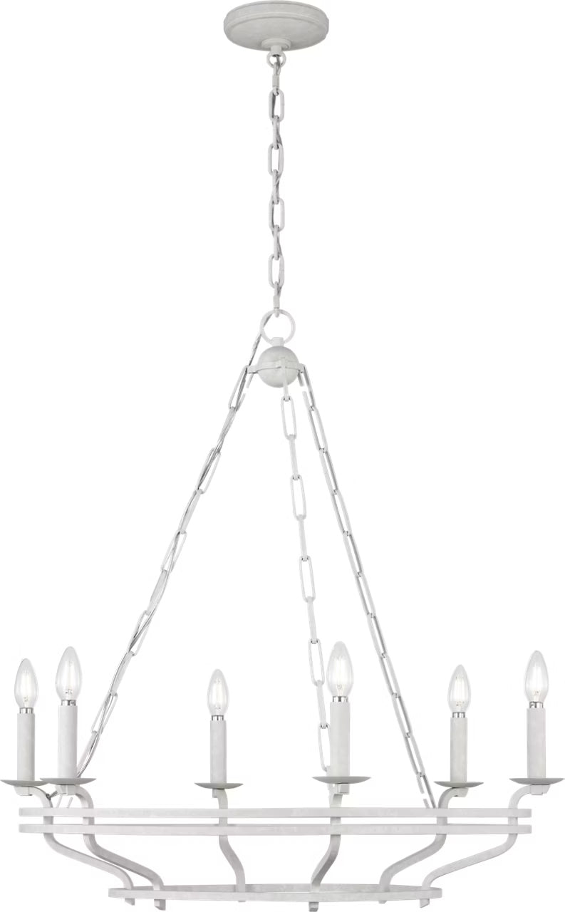 Visual Comfort Studio - SCCHCCH119APL - Six Light Chandelier - Brighton - Aged Pewter