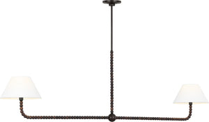 Visual Comfort Studio - SCCHCLS114AIBAWWL - Two Light Linear Chandelier - Fiona - Aged Iron