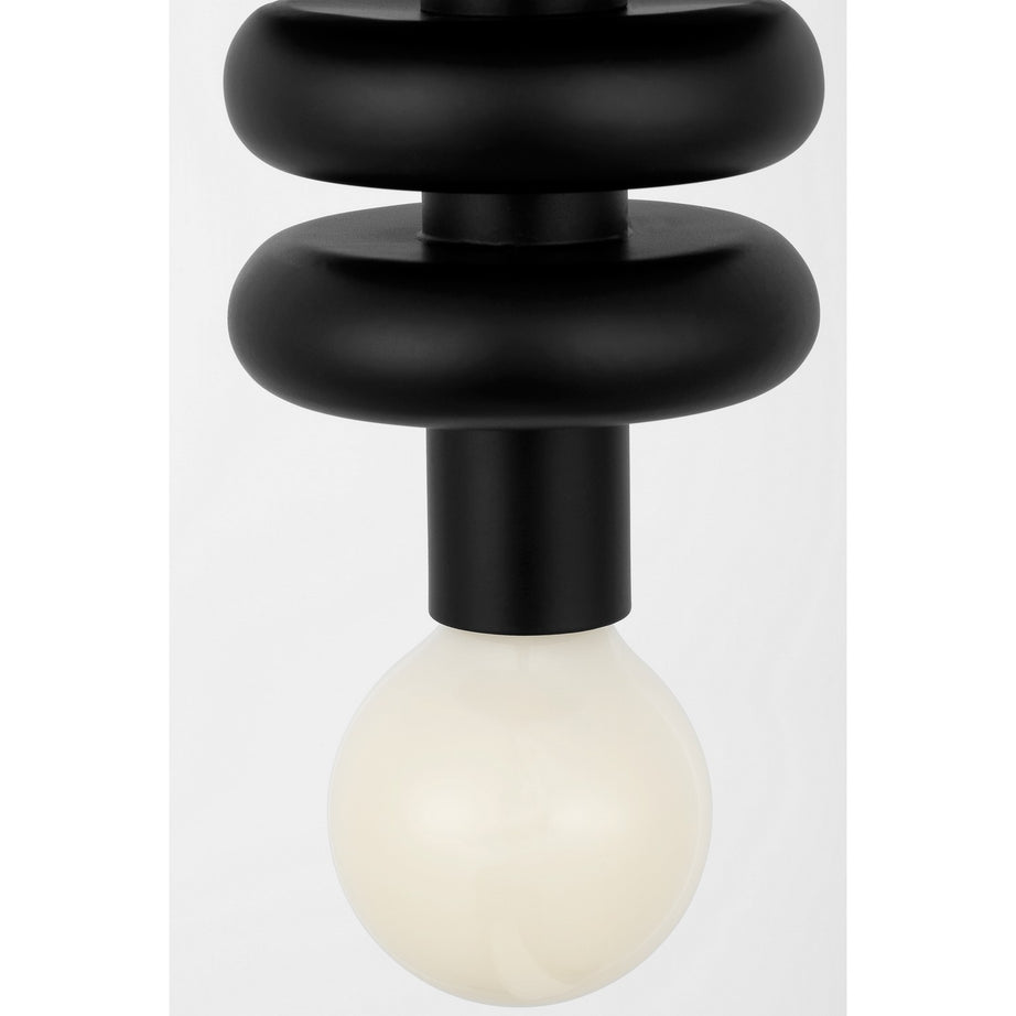 Visual Comfort Studio - SCDJFM145MBK - One Light Solitaire - Malcolm - Midnight Black