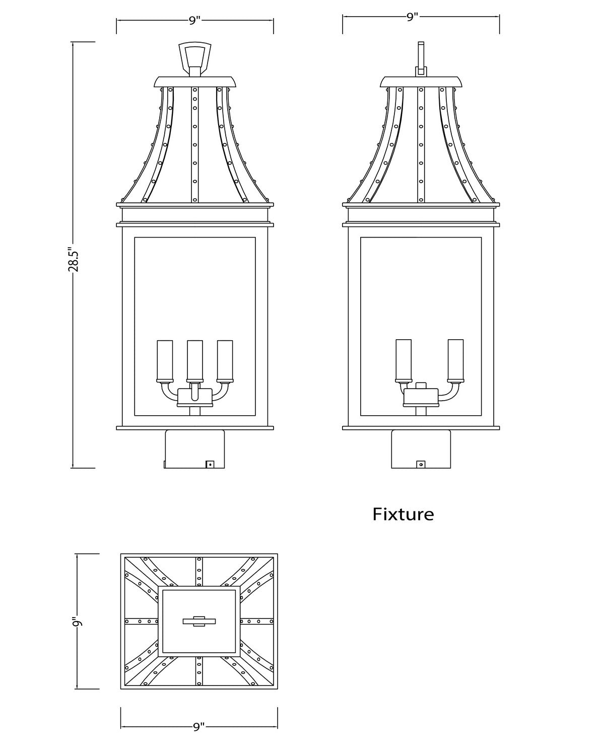 Bramwell VX Outdoor Post Mount
