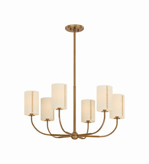 Troy Lighting - F3030-PBR - Six Light Chandelier - Teddy - Patina Brass