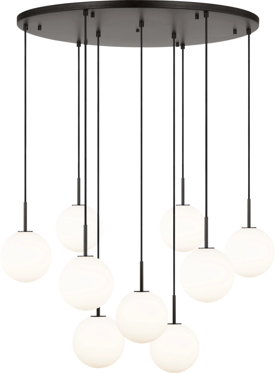 Visual Comfort Studio - SCRJCH206AIOEG - Nine Light Chandelier - Sorelle - Aged Iron