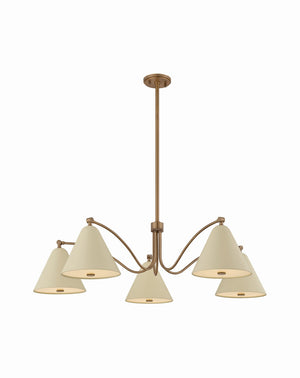 Troy Lighting - F3542-PBR/SSD - Five Light Chandelier - Clive - Patina Brass
