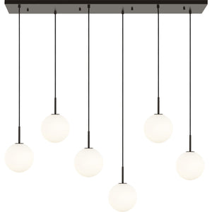 Visual Comfort Studio - SCRJLS208AIOEG - Six Light Linear Chandelier - Sorelle - Aged Iron