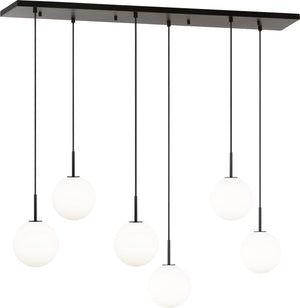 Visual Comfort Studio - SCRJLS208AIOEG - Six Light Linear Chandelier - Sorelle - Aged Iron
