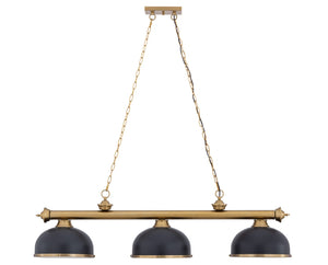 Z-Lite - 2306-3HBR-D12BRZ+HBR - Three Light Billiard - Cordon - Heritage Brass