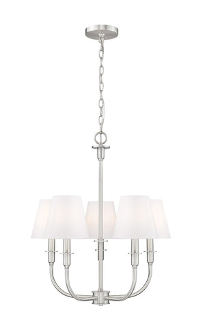 Z-Lite - 3049-18C-BN - Five Light Chandelier - Tova - Brushed Nickel
