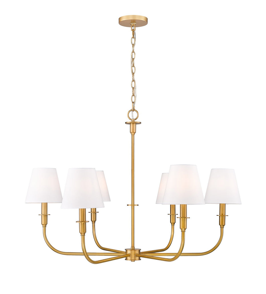Z-Lite - 3049-32RB - Six Light Chandelier - Tova - Rubbed Brass