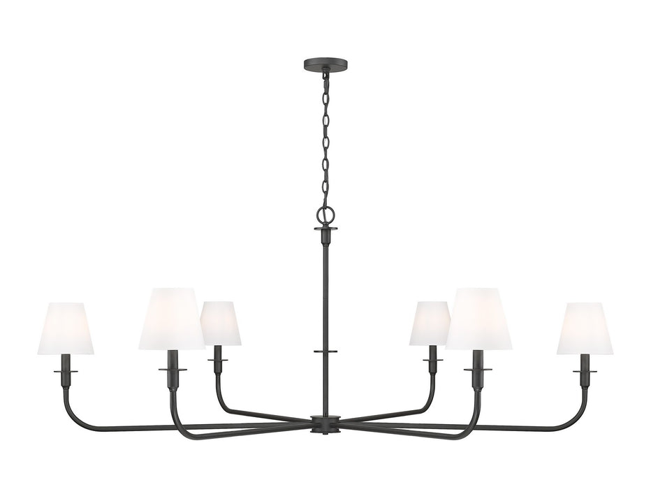 Z-Lite - 3049-62MB - Six Light Chandelier - Tova - Matte Black