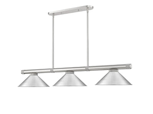 Z-Lite - 3050-3BN-BN15 - Three Light Billiard - Vanguard - Brushed Nickel
