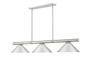 Z-Lite - 3050-3BN-MBN - Three Light Billiard - Vanguard - Brushed Nickel
