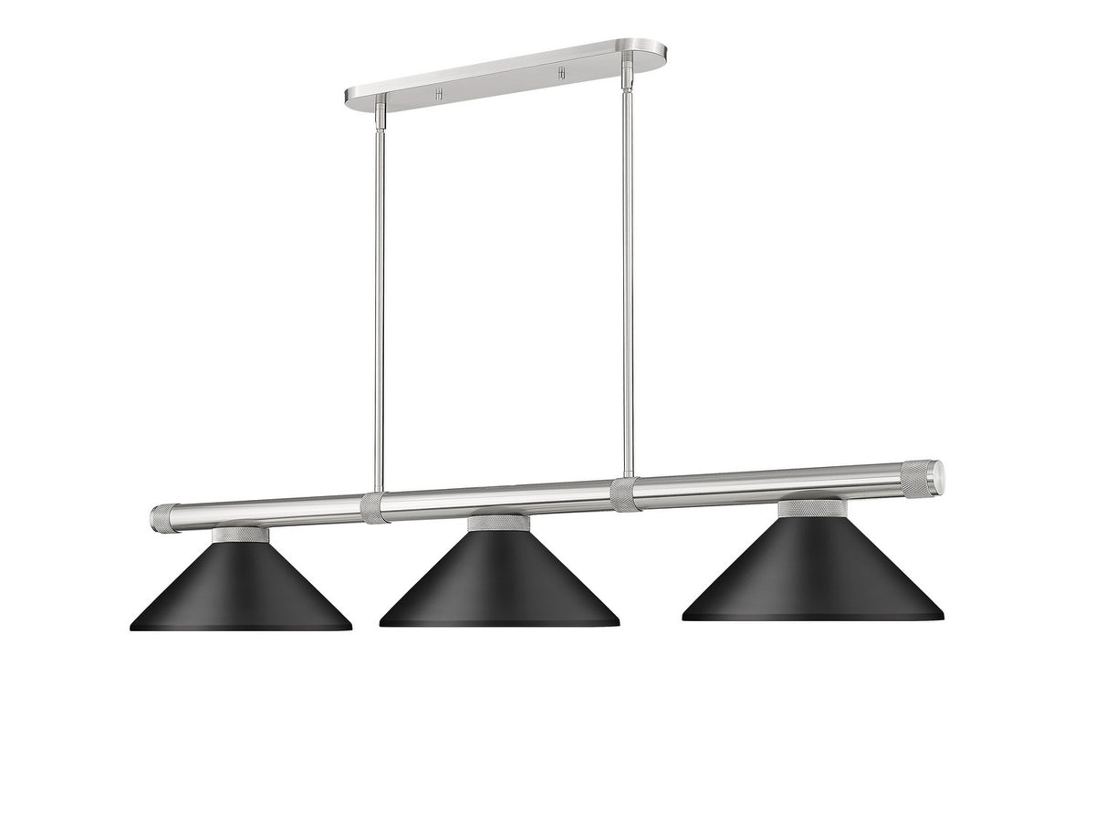 Z-Lite - 3050-3BN-MMB - Three Light Billiard - Vanguard - Brushed Nickel