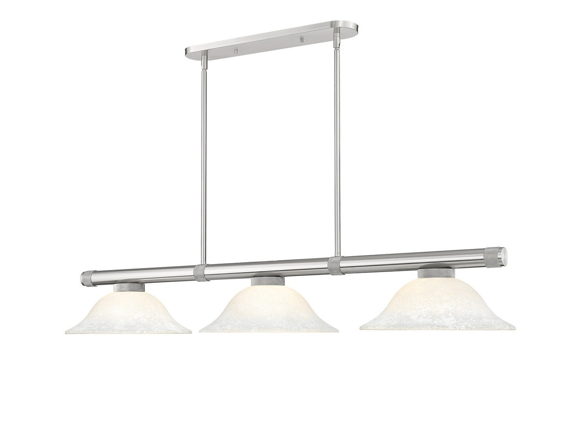 Z-Lite - 3050-3BN-WM16 - Three Light Billiard - Vanguard - Brushed Nickel