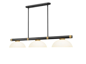 Z-Lite - 3050-3MB-RB-DMO14 - Three Light Billiard - Vanguard - Matte Black + Rubbed Brass