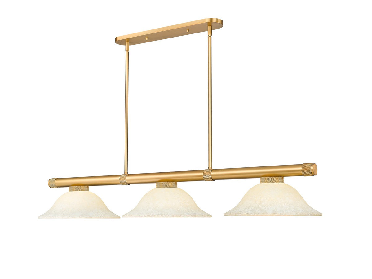 Z-Lite - 3050-3RB-GM16 - Three Light Billiard - Vanguard - Rubbed Brass