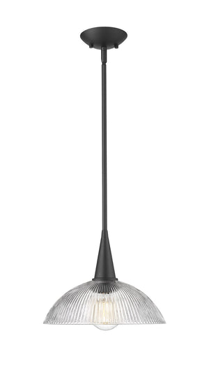Z-Lite - 3051P12-MB - One Light Pendant - Lunelle - Matte Black