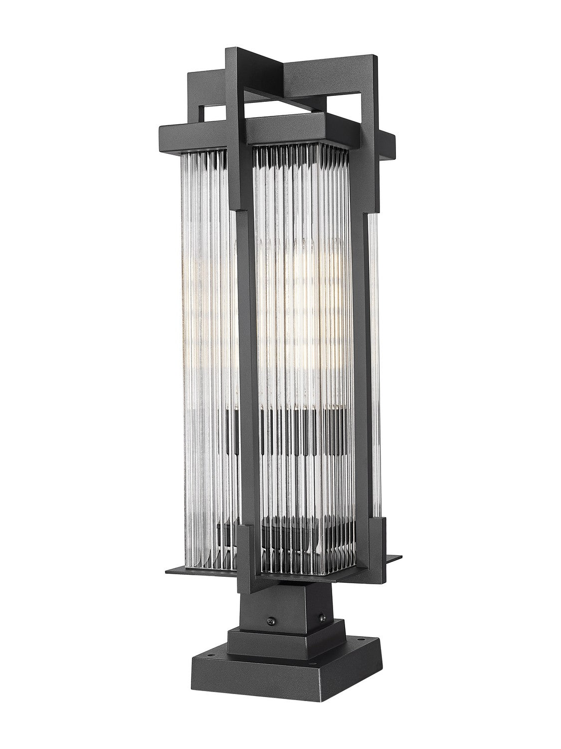 Z-Lite - 5031PHBS-SQPM-BK - Two Light Outdoor Pier Mount - Fortis - Sand Black