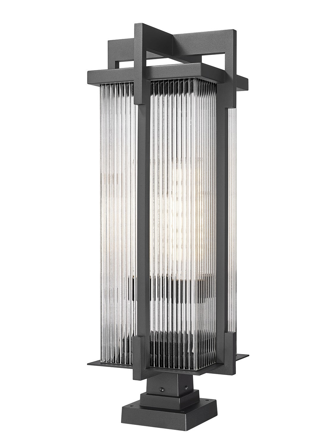 Z-Lite - 5031PHXLS-SQPM-BK - Three Light Outdoor Pier Mount - Fortis - Sand Black