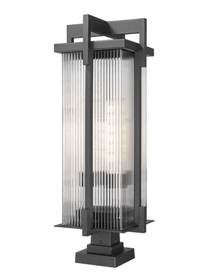 Z-Lite - 5031PHXLS-SQPM-BK - Three Light Outdoor Pier Mount - Fortis - Sand Black
