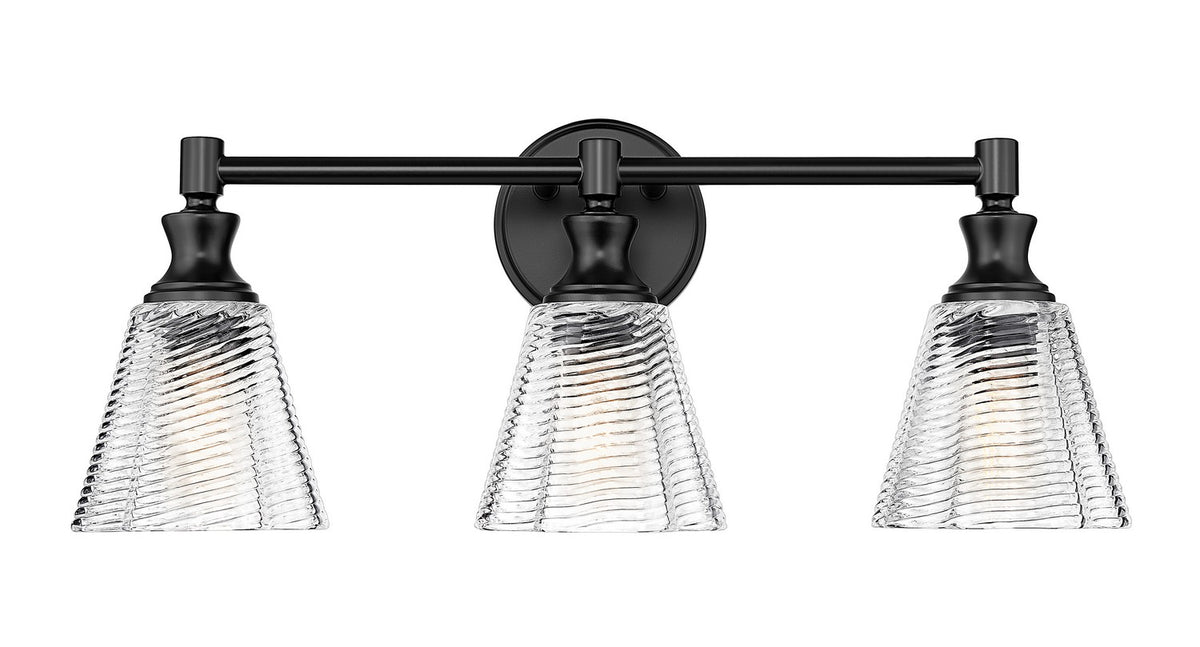 Z-Lite - 7704-3V-MB - Three Light Vanity - Auden - Matte Black