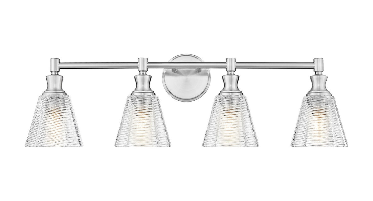Z-Lite - 7704-4V-BN - Four Light Vanity - Auden - Brushed Nickel