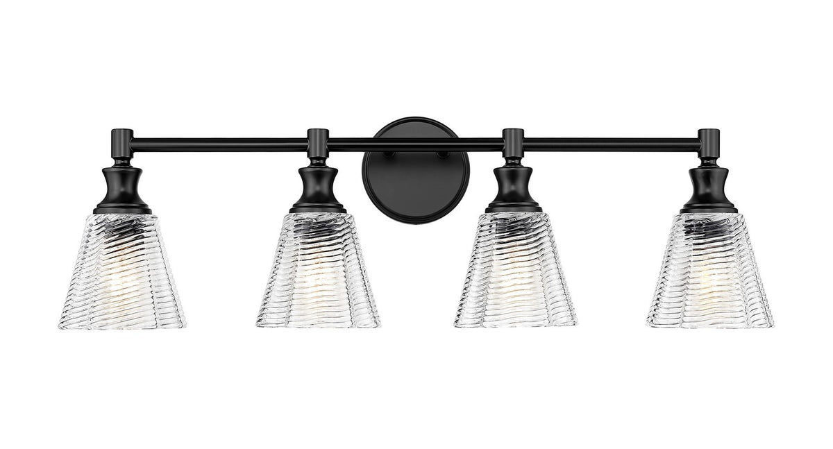 Z-Lite - 7704-4V-MB - Four Light Vanity - Auden - Matte Black