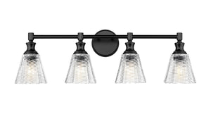 Z-Lite - 7704-4V-MB - Four Light Vanity - Auden - Matte Black